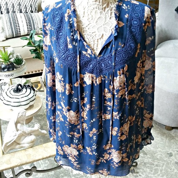 Sundance Tops - NWOT! BOHO Floral HIGHLAND SILK BLOUSE By SUNDANCE SZ XL